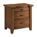 Gage - 3-Drawer Nightstand With USB And Power - Chestnut - Stylish Home Furniture