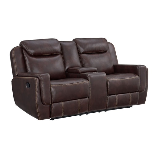 Panther - Motion Loveseat With Console - Neono Brown - Stylish Home Furniture
