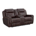 Panther - Motion Loveseat With Console - Neono Brown - Stylish Home Furniture