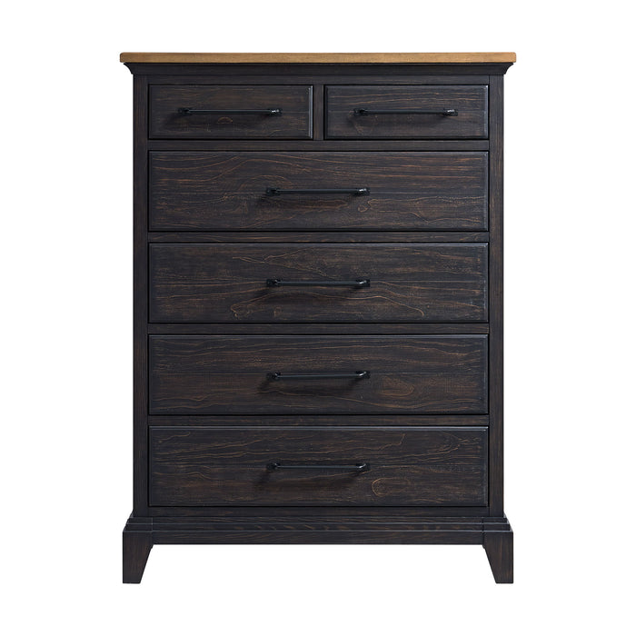 Montrose - Chest - Espresso & Brown - Stylish Home Furniture