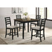 Tulane - 5 Piece Dining Set (Counter Table & 4 Counter Chairs) - Oak & Black - Stylish Home Furniture