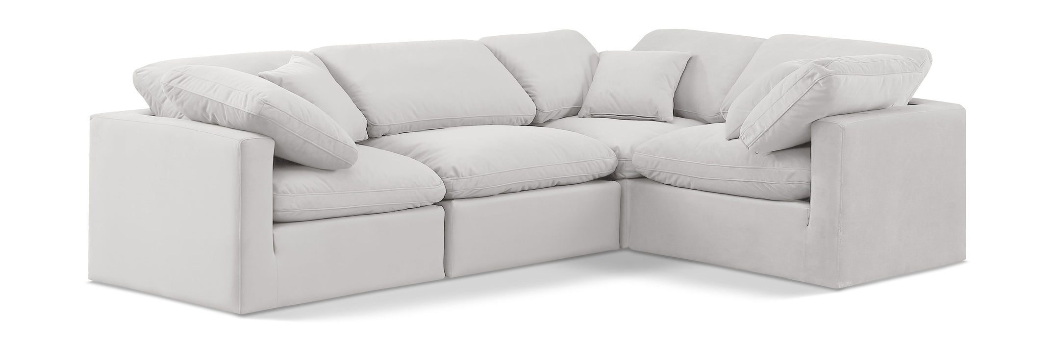Indulge - Velvet 4 Piece Modular Corner Sectional