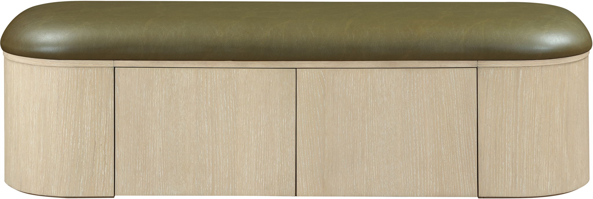 Velden - Upholstered Storage Bench With Stained Natural Base