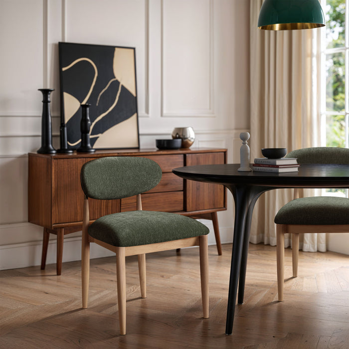 Riccio - Fabric Dining Side Chair (Set of 2) - Natural Frame