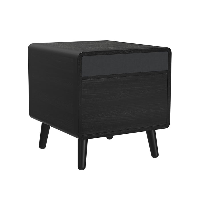 Halo - Square Smart End Table - Black - Stylish Home Furniture