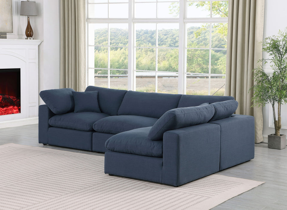 Comfy - 4 Piece Linen Fabric Modular Armless Sectional
