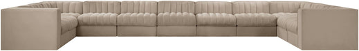 Rummi - Velvet Performance Fabric Upholstered 11 Piece Modular Sectional - Stylish Home Furniture