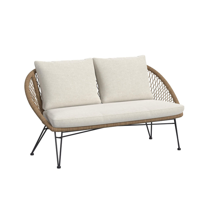 Grace - 4 Piece Outdoor Seating Set - Beige / Natural - Stylish Home Furniture