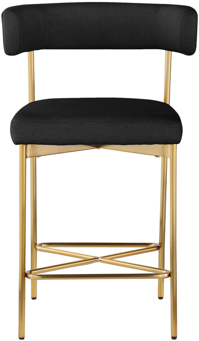 Rivage - Durable Stool With Gold Frame (Set of 2)