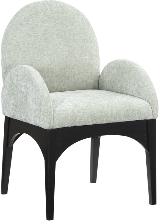 Waldorf - Chenille Dining Arm Chair With Black Legs