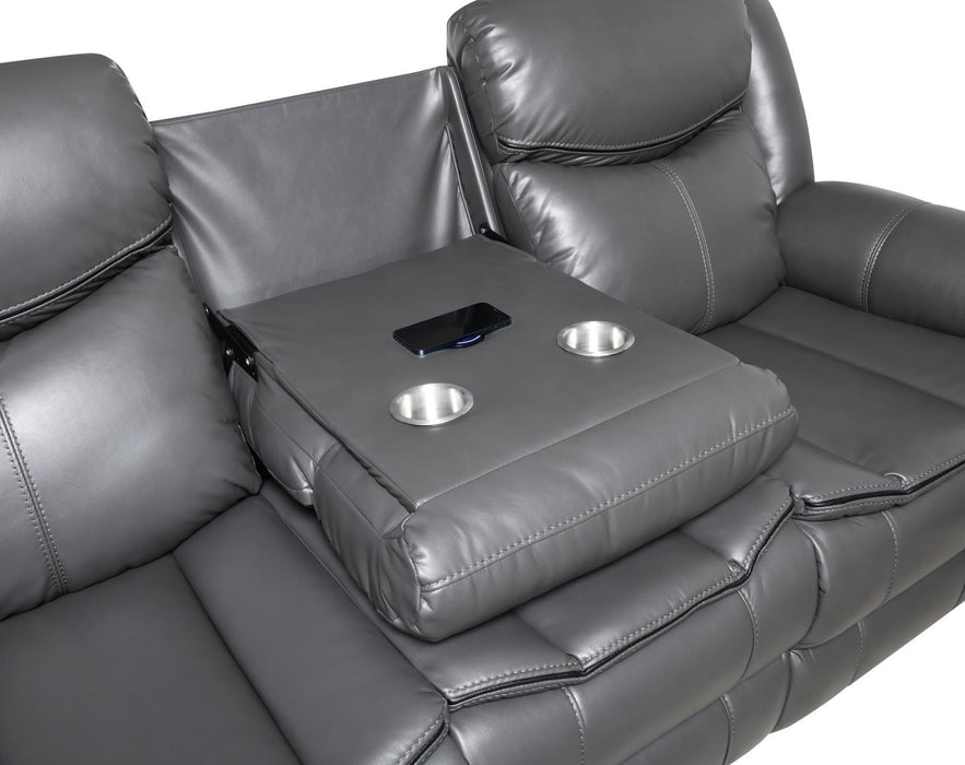 U101 - Power Reclining Loveseat With LED Light & Speaker - Gray