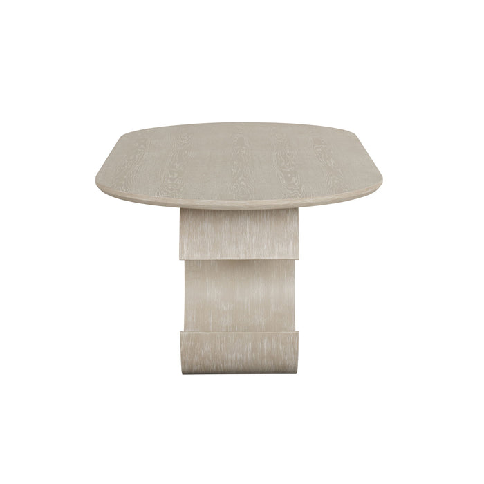 Gwendolyn - Oval Table Top And Base - Beige - Stylish Home Furniture