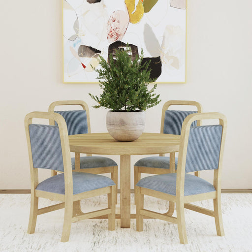 Ridgemont - 5 Piece Standard Height Dining Set (Round Table And Four Chairs) - Natural - Stylish Home Furniture