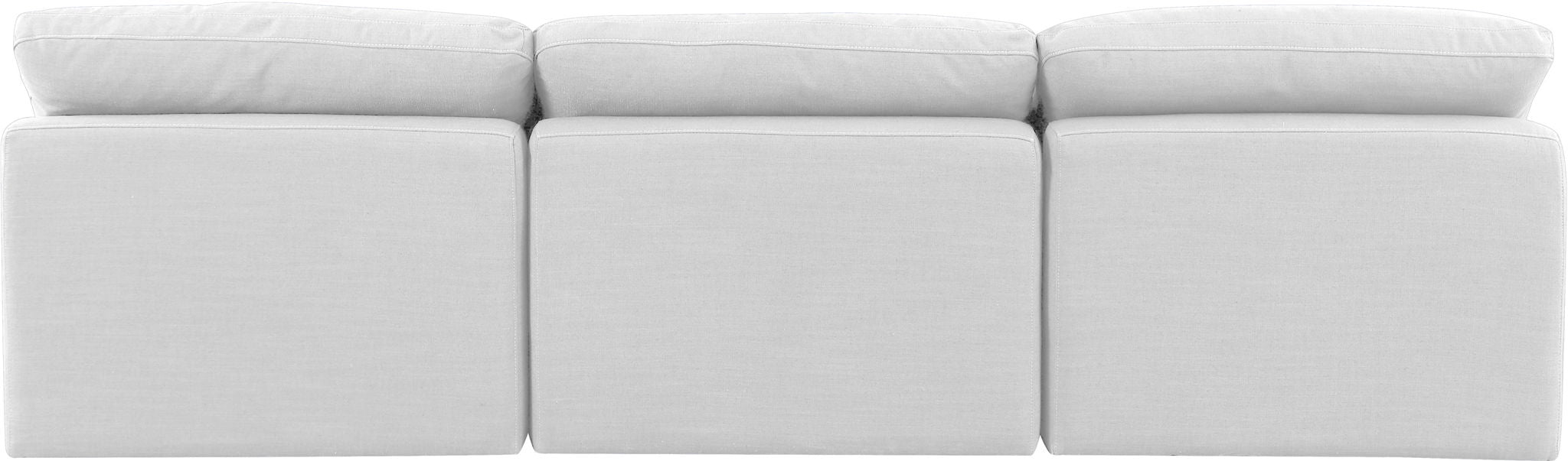 Indulge - Linen 3 Piece Modular Armless Sofa - White