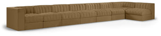 Rummi - Velvet Performance Fabric Upholstered 8 Piece Modular Sectional, L-Shaped (Right) - Stylish Home Furniture