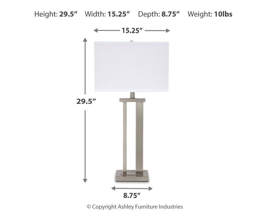Aniela - Metal Table Lamp Set - Stylish Home Furniture