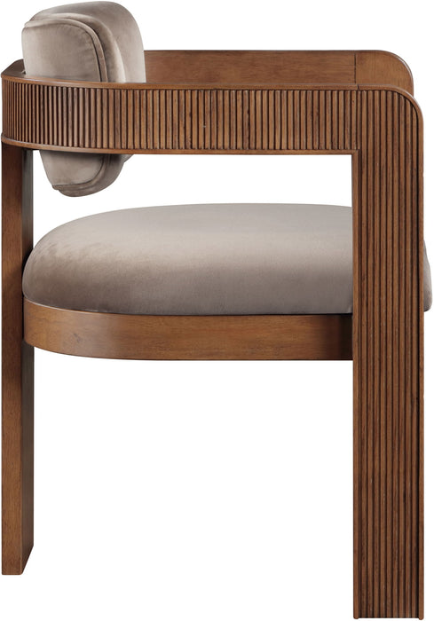 Sacha - Velvet Dining Chair With Brown Base (Set of 2)