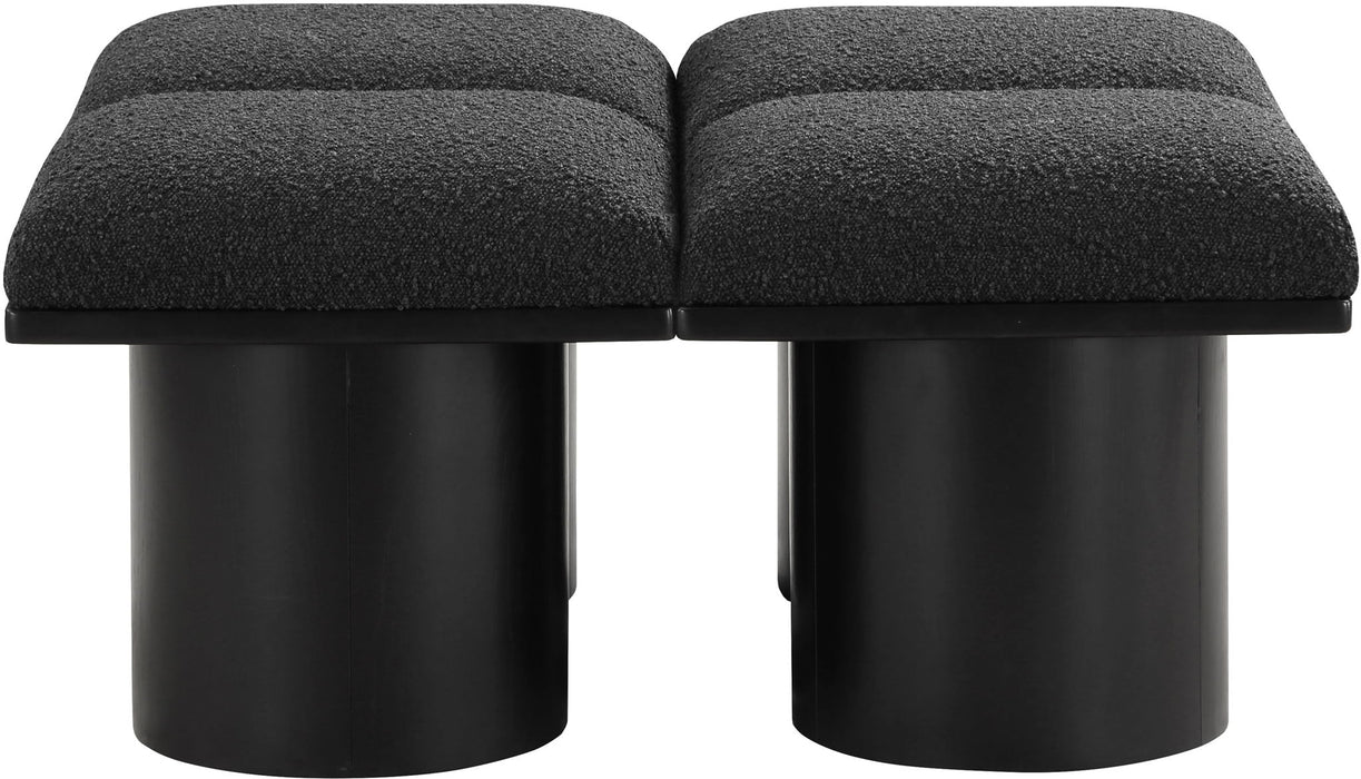 Pavilion - 4 Piece Modular Bench With Black Base