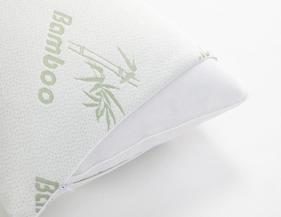 Memory Foam Pillows - Queen Shredded Bamboo Memory Foam Pillow (Set of 6) - Green