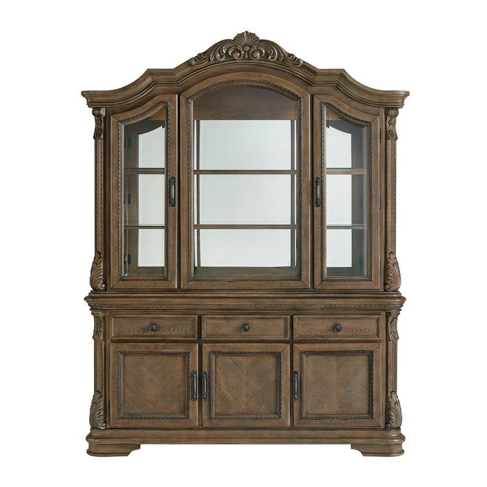 Madison Park - Server & Hutch With Led - Walnut - Stylish Home Furniture