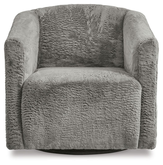 Bramner - Charcoal - Swivel Accent Chair