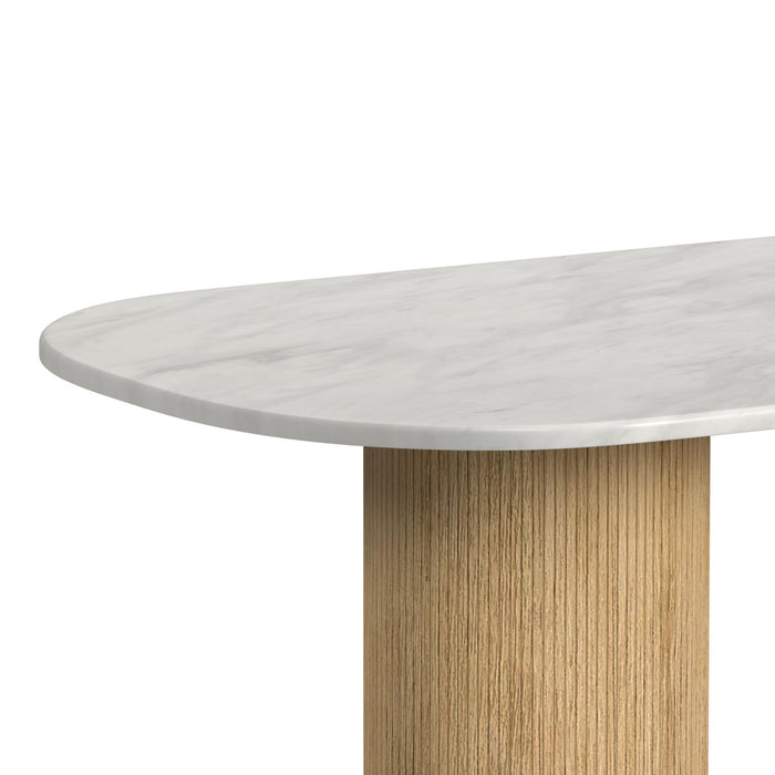 Sylvie - Oval Dining Table With Faux Marble Top - Stylish Home Furniture