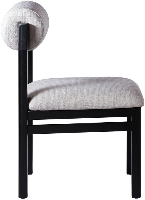 Roundhill - Fabric Dining Chair (Set of 2) - Black Frame