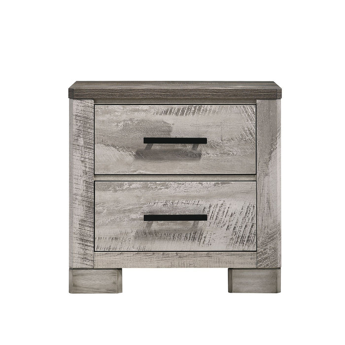 Millers Cove - 2-Drawer Nightstand - Distressed Gray - Stylish Home Furniture