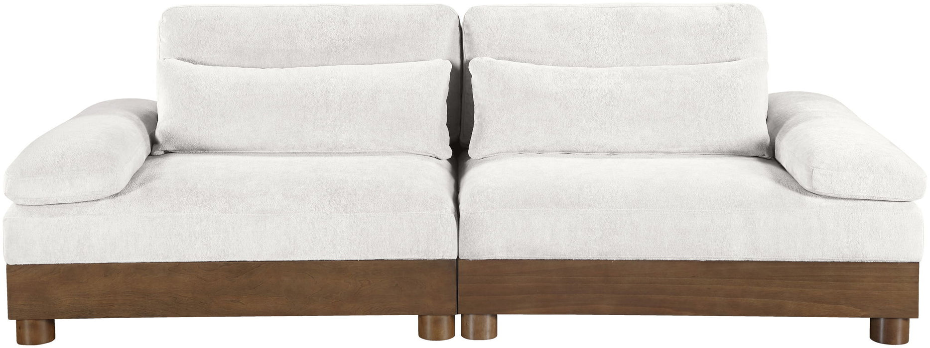 Turin - Chenille Fabric Upholstered Modular Sectional - Cream - Stylish Home Furniture