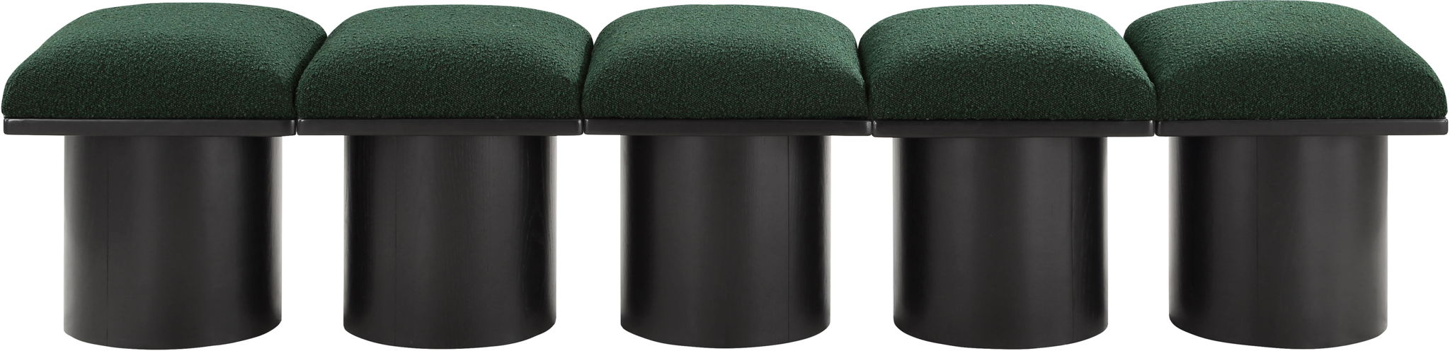 Pavilion - 5 Piece Modular Bench With Black Base