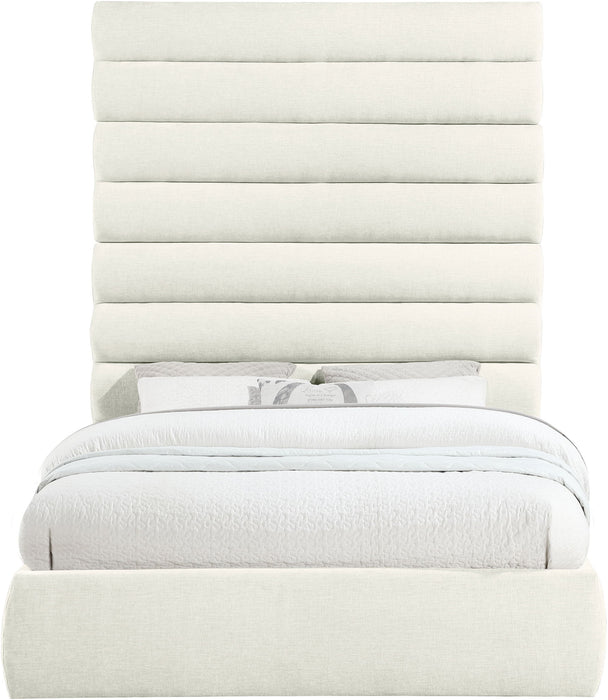 Adam - Chenille Fabric Bed With 89" Headboard