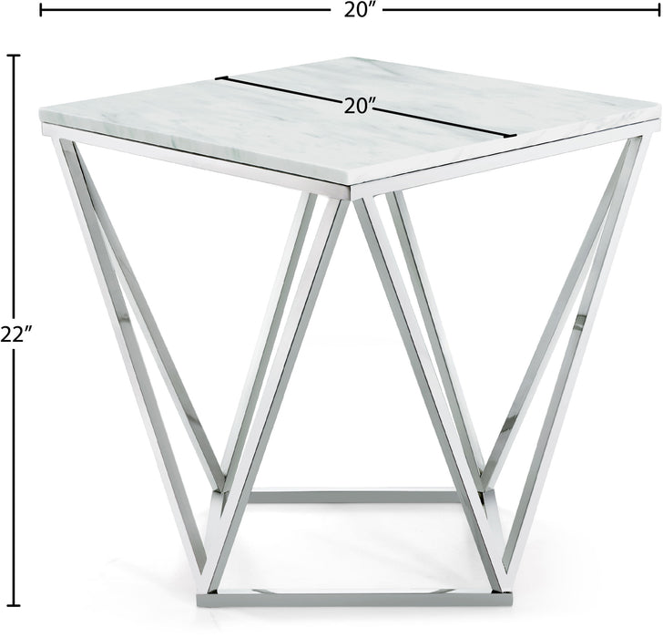 Skylar - End Table - Pearl Silver