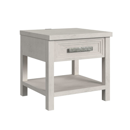 Avalanche - End Table With USB - Antique White - Stylish Home Furniture