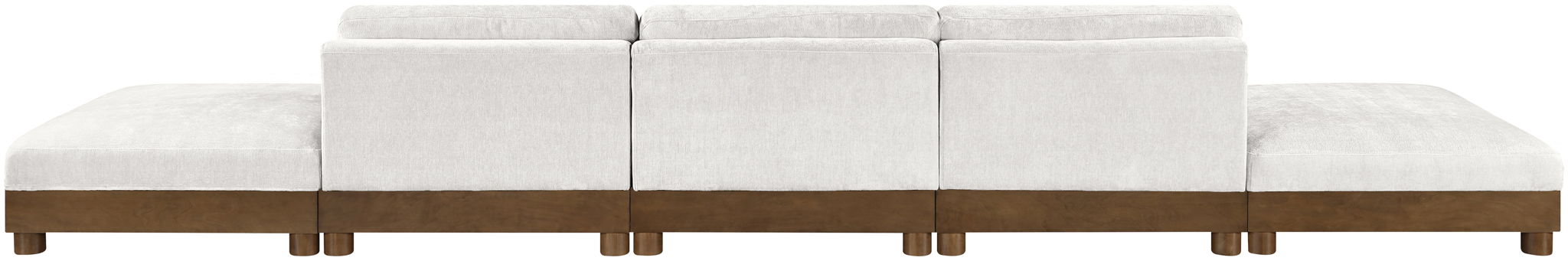 Turin - Chenille Fabric Upholstered Modular Sectional - Cream - Stylish Home Furniture