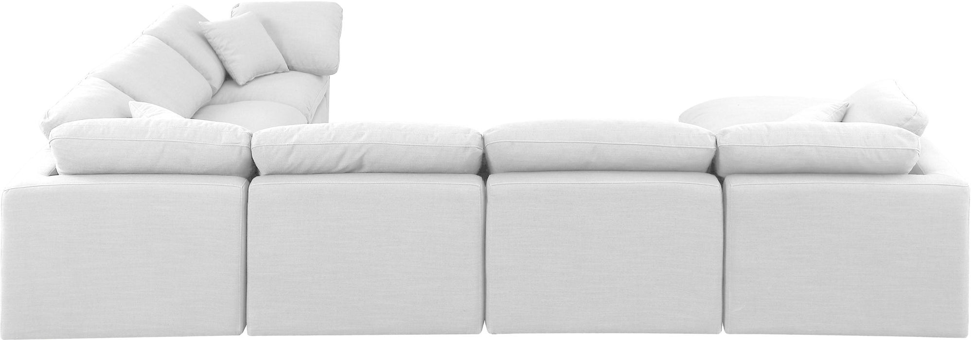 Indulge - Linen 7 Piece Modular Sectional - White - Stylish Home Furniture