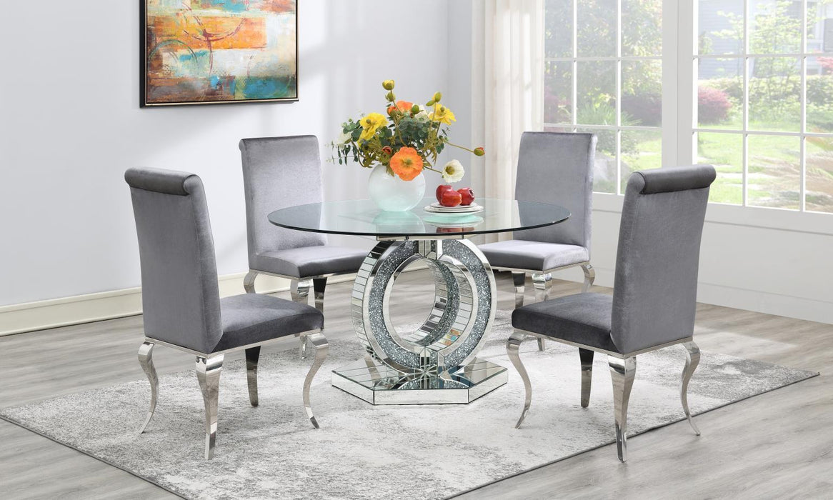 G-104 - Glamour Dining Table - Pearl Silver
