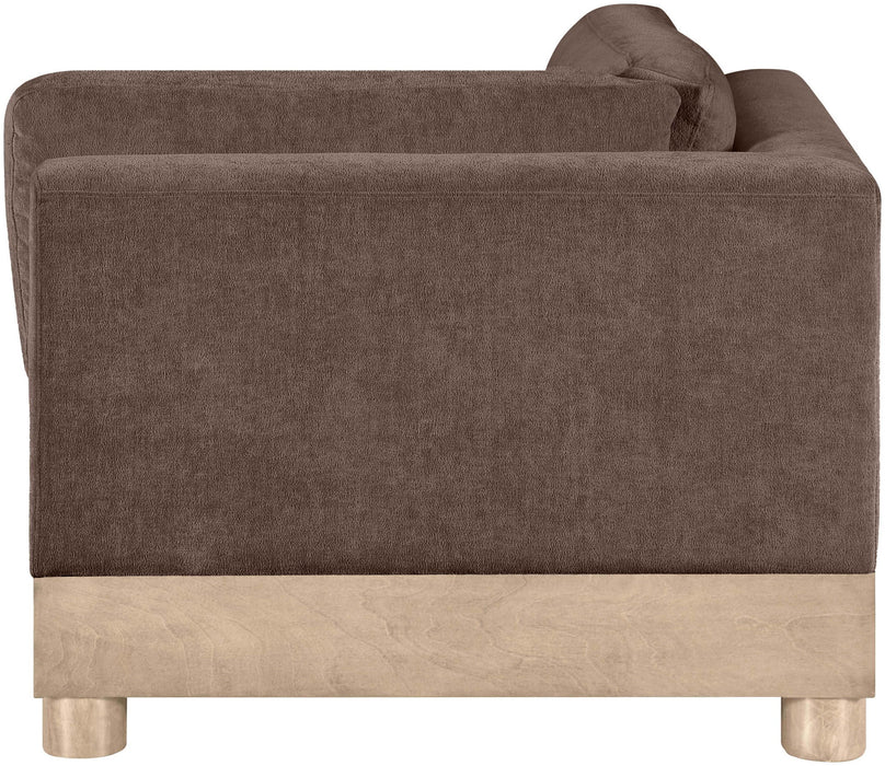 Turin - Chenille Fabric Upholstered Modular Corner Chair - Natural Base - Stylish Home Furniture