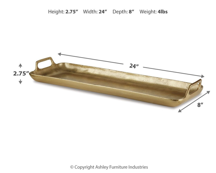Posy - Tray - Gold Finish - Stylish Home Furniture