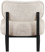Vetra - Linen Textured Fabric Upholstered Accent Chair With Black Base - Stylish Home Furniture