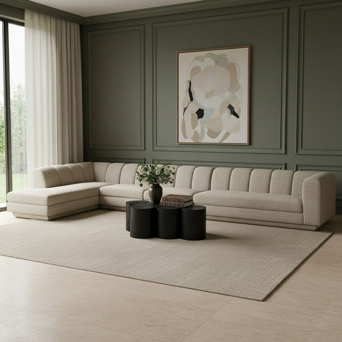 Modari - Sectional - Beige - Stylish Home Furniture