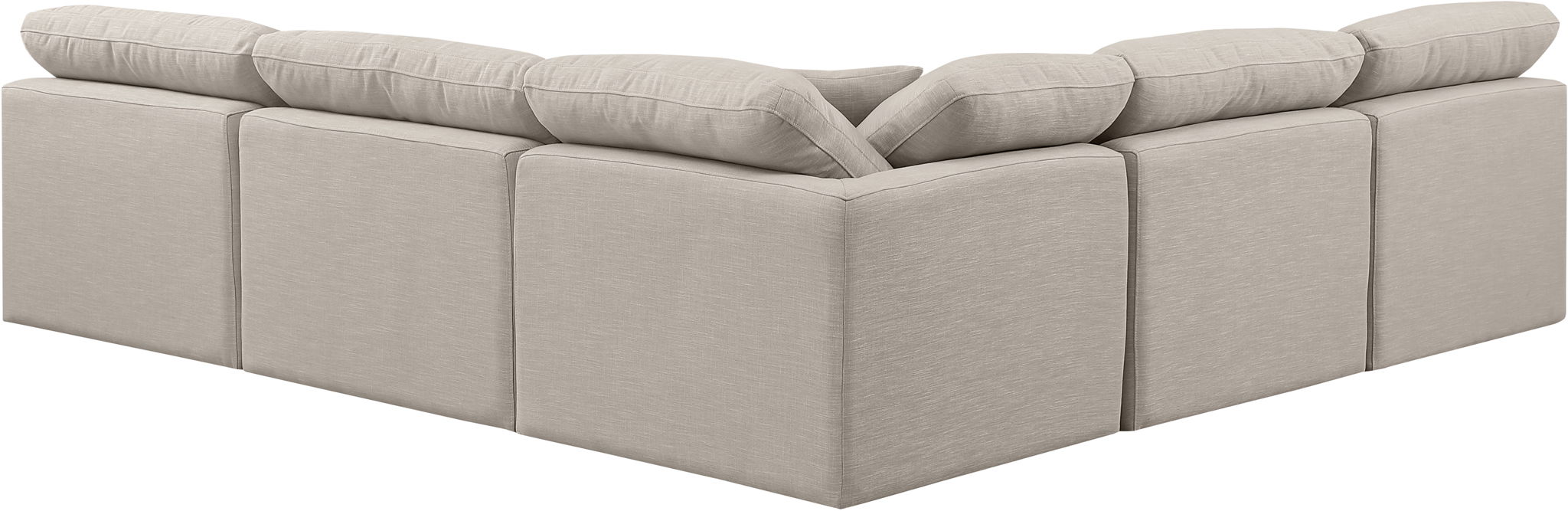 Indulge - Linen 5 Piece Modular Corner Armless Sectional - Stylish Home Furniture