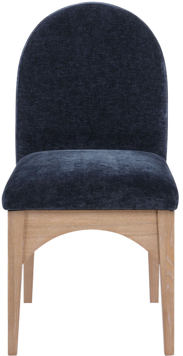 Waldorf - Chenille Dining Side Chair With Natural Legs