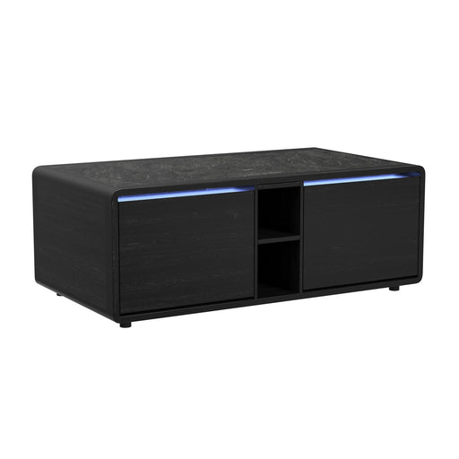 Halo - Smart Coffee Table With Fridge And Speaker - Black - Stylish Home Furniture