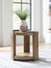Flangren - Round End Table - Light Brown - Stylish Home Furniture