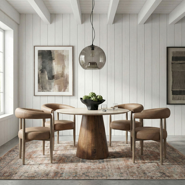 Sable - Vegan Leather Upholstered Dining Chair (Set of 2) - Brown Base - Stylish Home Furniture