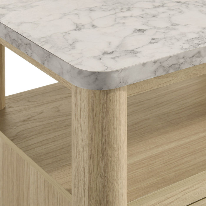 Jonas - Nightstand With USB - Natural - Stylish Home Furniture