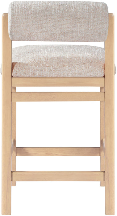 Roundhill - Fabric Counter Stool - Natural Frame