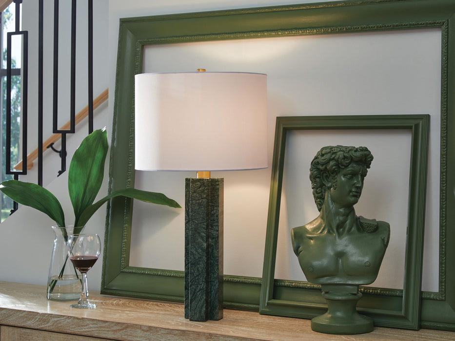Keegan - Marble Table Lamp - Green - Stylish Home Furniture
