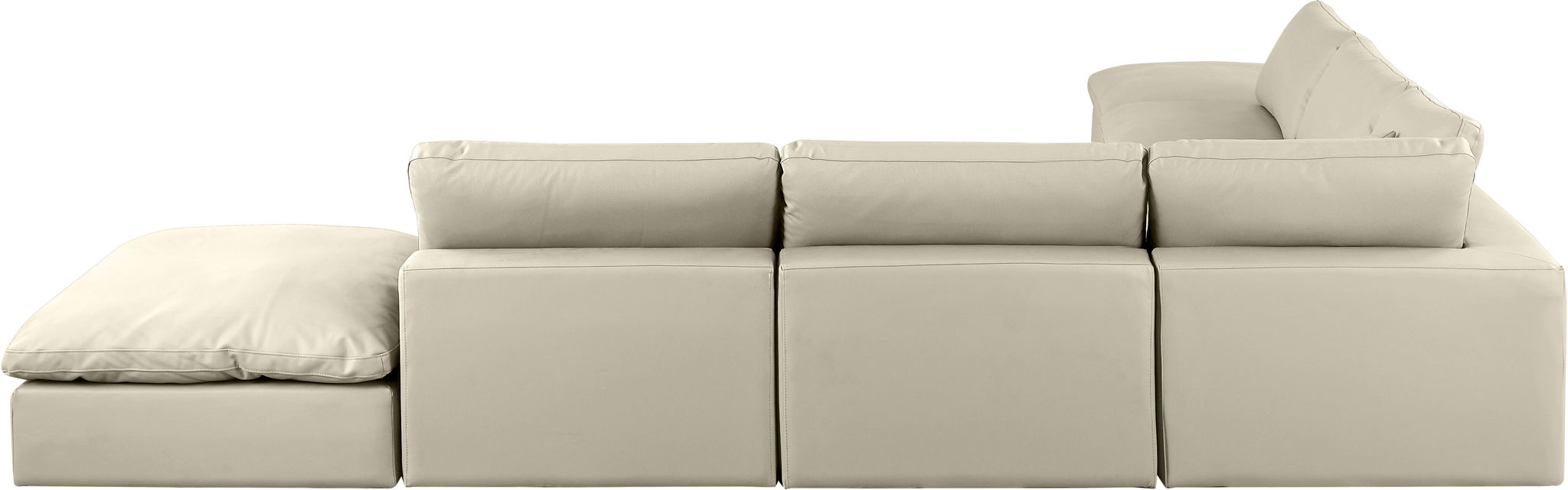 Comfy - 7 Piece Faux Leather Modular Corner Sectional