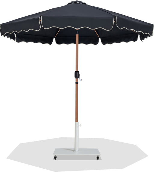 Amalfi - Aluminum Patio Umbrella - White Base / Light Brown Pole